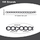 Unicraftale 100 Strand 304 Stainless Steel Chain Extender STAS-UN0037-55-3