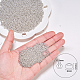 Fingerinspire 12/0 cuentas de semillas de vidrio 2 mm 16500 piezas espaciador de cuentas de bolas redondas plateadas (plata) para hacer joyas SEED-OL0001-08A-03-2