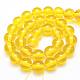 Buddhist Jewelry Beaded Findings Resin Round Bead Strands RESI-L002-6mm-G08-3