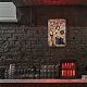 ヴィンテージメタルブリキサイン  バーの鉄の壁の装飾  レストラン  カフェパブ  長方形  人間  300x200x0.5mm AJEW-WH0189-180-7
