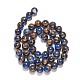 Chapelets de perles de pierre clinquant d'or synthétique X-G-G026-R-8mm-1-2