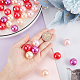 Ph pandahall 20 mm perles bubblegum 60 pièces perles roses grosses perles acryliques en vrac pour stylo guirlande de Saint-Valentin bijoux bracelet sac chaîne fabrication de mariage décoration de fête des mères RESI-PH0001-94-3