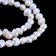 Hebras de perlas de agua dulce cultivadas naturales PEAR-Q006-01-1