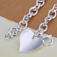 Bracelets en laiton avec breloque de cœur pour femmes BJEW-BB12641-4