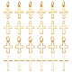 CHGCRAFT 40Pcs 4 Style Brass Charms KK-CA0001-49-1