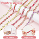 PandaHall Elite 6 Yards 6 Colors Flower Polyester Embroidery Lace Ribbon OCOR-PH0002-17-4