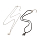 Conjuntos de collares pendientes de mano de aleación de chapado en rack NJEW-B081-10-3