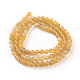 Natural Yellow Agate Beads Strands X-G-O181-02-2