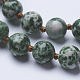 Collane di perline con diaspro spot verde naturale NJEW-P202-36-A17-2