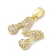 Латунные микро проложить кубического циркония подвески ZIRC-C012-01G-13-2