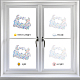 Gorgecraft 16 foglio 4 adesivi adesivi per pellicole per finestre colorate in pvc impermeabile in stile DIY-WH0256-058-6