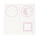 DIY刺繡カップマットセット  模造竹刺繡フレームを含む  鉄製ピン  刺繡布  8色の綿の刺繡糸  カラフル  17.5x16x1cm DIY-I049-01C-5