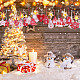 木製の装飾品  クリスマスツリー吊り飾り  ジュートより糸付き  クリスマスパーティーギフトの家の装飾のため  ミックスカラー  49~50x43~50mm  100個/セット JX043A-8