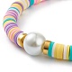 Handmade Polymer Clay Heishi Beads Stretch Bracelets BJEW-JB05759-05-2
