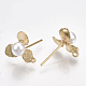 Brass Stud Earring Findings X-KK-S348-232-2