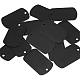 ベネクリートアルミビッグペンダント  ペットタグ  角が丸い長方形  ブラック  50x29x1mm  穴：3.5mm  30個/箱 ALUM-BC0001-55-4