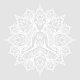 Mandala yoga patrón pvc autoadhesivo pegatinas de pared DIY-WH0377-220-1