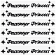 PVC Passenger Princess Self Adhesive Car Stickers STIC-WH0013-11D-1