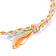 5pcs conjunto de pulseras de cordón de algodón macramé de 5 colores AJEW-FZ00002-3