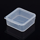 プラスチックビーズ収納ケース  キューブ  透明  3.9x3.9x1.6cm CON-L006-08A-1