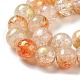 Chapelets de perles en verre craquelé peint DGLA-R053-04B-3