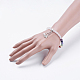 Natural Rose Quartz & Gemstone Charm Bracelets BJEW-JB03502-02-5