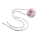 Flower Pattern Fabric Rose Tie Choker Necklaces for Women NJEW-Z022-01E-2