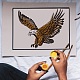 OLYCRAFT 2Pcs 11x8.6 inch Self-Adhesive Silk Screen Printing Stencil Eagle Pattern Mesh Transfers Stencil Animal Theme Silk Screen Stencil for Painting on Wood DIY T-Shirt Fabric DIY-WH0338-086-4