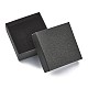 厚紙ギフトボックス  中に黒いスポンジを入れて  正方形  ブラック  7.5x7.5x3.5cm YS-TAC0001-17B-02-1