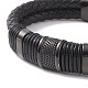 Leather Braided Cord Bracelets BJEW-E352-36B-3