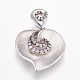925 Sterling Silver Micro Pave Cubic Zirconia Pendants STER-F044-04P-1