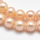 Natural Cultured Freshwater Pearl Beads Strands PEAR-F007-12B-01-3