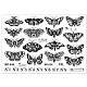 GLOBLELAND Moth Butterfly Clear Stamps for DIY Scrapbooking Number Silicone Clear Stamp Seals for Cards Making Photo Journal Album Decoration DIY-WH0371-0024-8