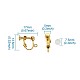 Brass Clip on Earring Findings DIY-TA0002-20G-7
