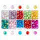 Spray Painted Transparent Crackle Glass Beads Strands CCG-X0005-B