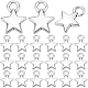 SUNNYCLUE 200Pcs Tibetan Style Alloy Star Charms FIND-SC0007-65-1
