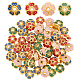 Dicosmetic 80 Stück 4 Farben Emaille-Blumen-Perlenkappe FIND-DC0001-54-1