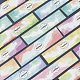 90 Stück 9 Stile Seifenpapieranhänger mit Farbfleckenmuster DIY-WH0399-69-024-7
