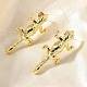 Латунь серьги EJEW-B118-02G-2