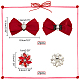 NBEADS 4 Pcs 2 Styles Red Bow Shoe Clip AJEW-NB0005-13C-2