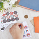 Craspire 50 hoja 5 estilos pegatinas de papel redondas con tema de agradecimiento/cumpleaños DIY-CP0009-50-3
