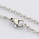 Flat Round 304 Stainless Steel Rhinestone Necklaces and Ear Studs Jewelry Sets SJEW-N017-01-5