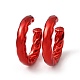 Boucles d'oreilles en acrylique à anneau torsadé EJEW-P251-13-2