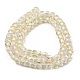 Electroplate Transparent Glass Beads Strands GLAA-C029-03B-02-2