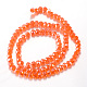 Electroplate Glass Beads Strands EGLA-R016-4m-9-2