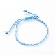 Bracelets tressés réglables en corde de nylon bicolore BJEW-JB05850-03-1