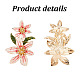 Fibloom 2 paia 2 colori 3d fiore della vita orecchini pendenti in smalto EJEW-FI0001-26-3