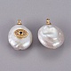 Colgantes naturales de perlas cultivadas de agua dulce PEAR-F008-36G-2