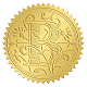 Самоклеящиеся наклейки с тиснением золотой фольгой DIY-WH0211-327-1
