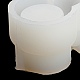DIYウサギキャンドルホルダーシリコンモールド  樹脂セメント石膏鋳型  ホワイト  9.5x7x5.7cm  内径：8.6x7のCM SIMO-B008-01-6